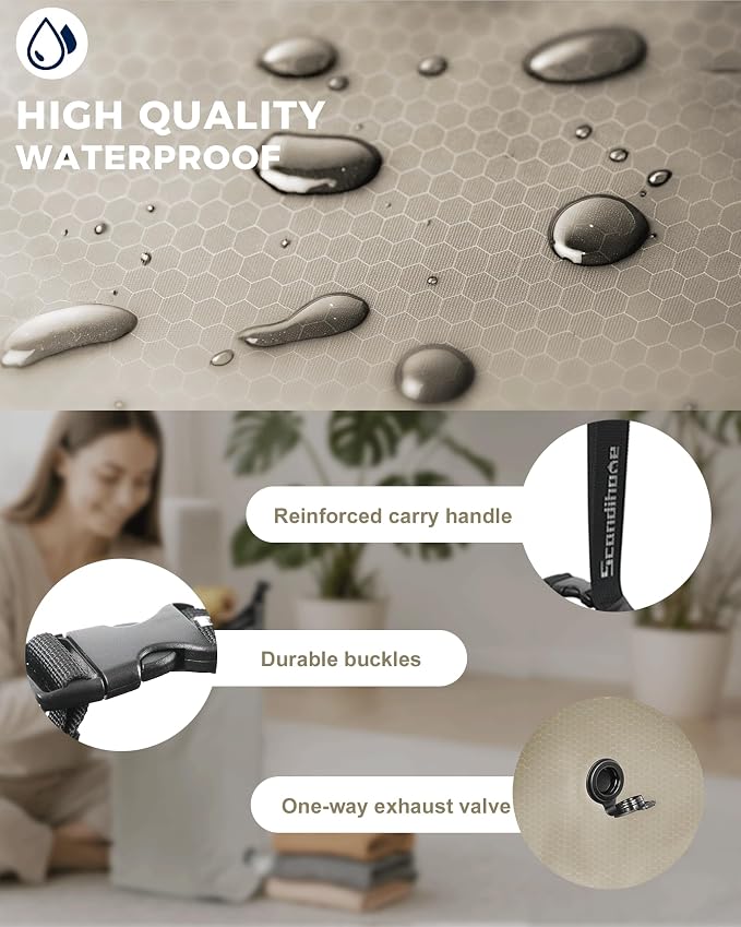 Travel Laundry Bag, Pump Free Vacuum Storage Bag Reusable Compression Dirty - Image 6