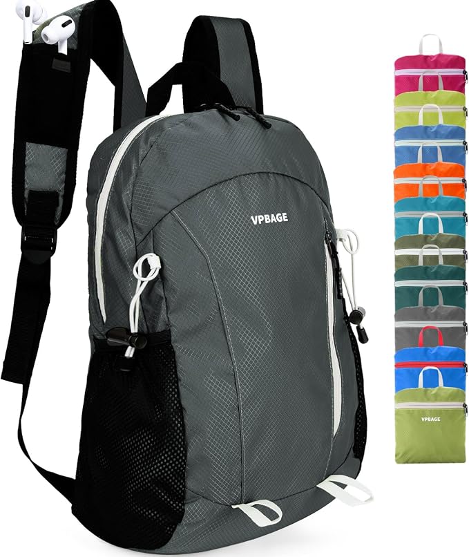 VPBAGE 15L Water-resistant Hiking Daypack, Small Backpack Travel Outdoor by VpbageGear