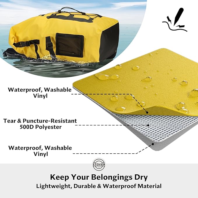 STOVER 5/10/25/30/40/55L Waterproof Dry Bag- Roll-Top Backpack w/Phone Case- - Image 2