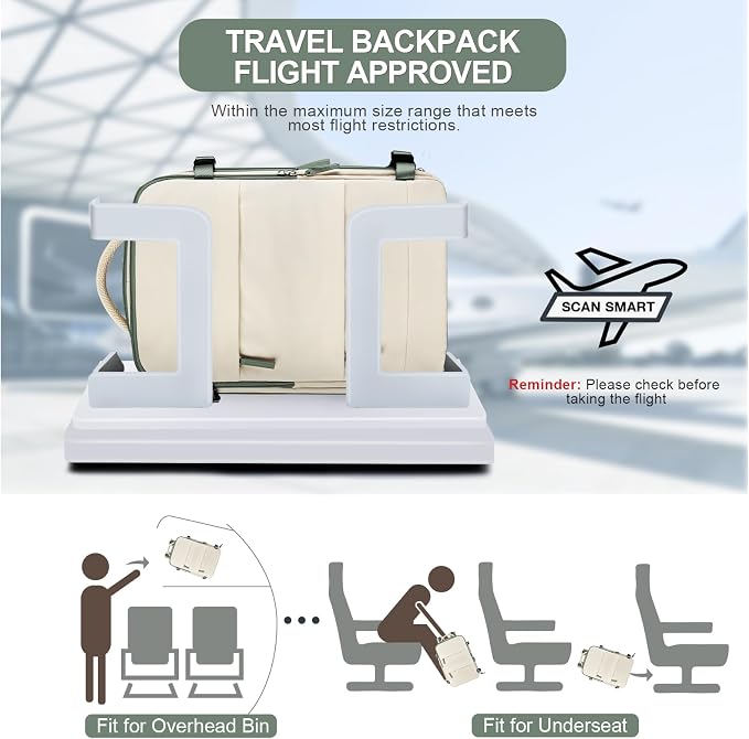 coofay Large Travel Backpack For Women Men Airline Approved Carry On Backpack - Image 3