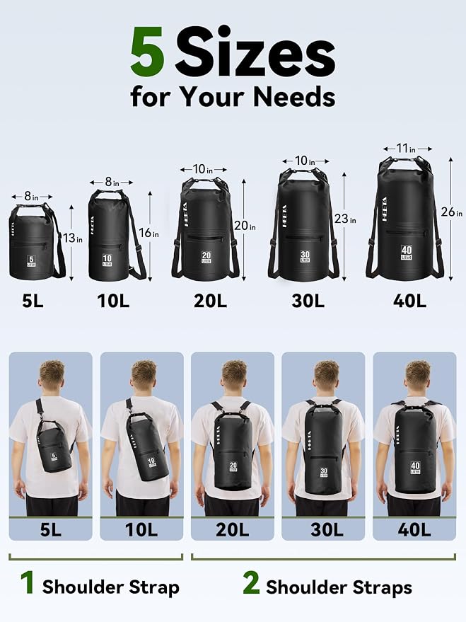 HEETA Waterproof Dry Bag with Front Zippered Pocket - Image 2