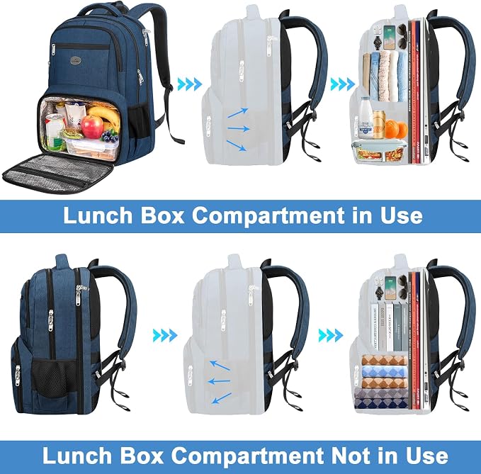 MATEIN Lunch Backpack for Men, 17 Inch Travel Laptop Backpack - Image 3