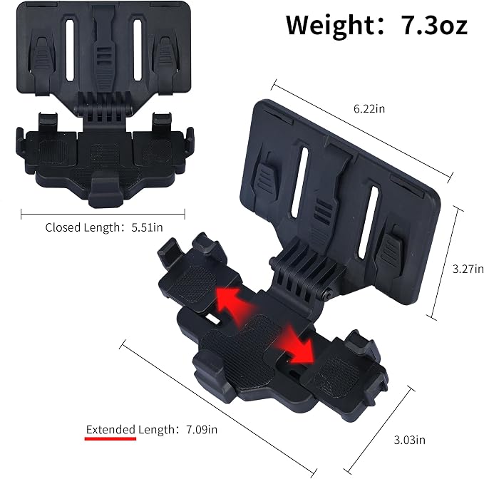 Tactical Gear Plate Carrier Vest Accessories, MOLLE Phone Chest Mount Holder - Image 9