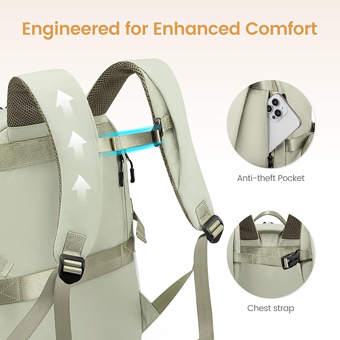 LOVEVOOK Mens Backpack with Giant Tumbler Holder Pocket, 15.6 Inch Everyday - Image 5