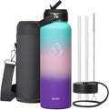 BUZIO 40oz Insulated Water Bottle, Stainless Steel Double Wall Water Flask Leak by BUZIO
