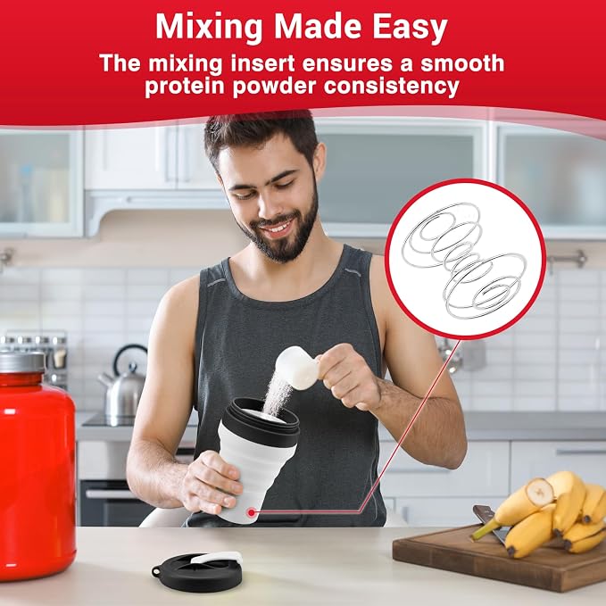 Protein Shaker Bottle Collapsible - Image 9