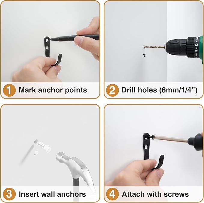 20Pcs Wall Hooks for Bathroom, and Garage - Image 8