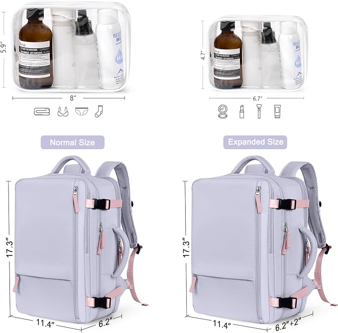 Hanples Large Travel Backpack for Women as Person Item Flight Approved - Image 4