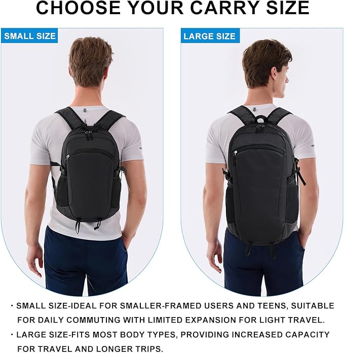 Lightweight Hiking Backpack 30L Packable Foldable Daypack Collapsible Travel - Image 3