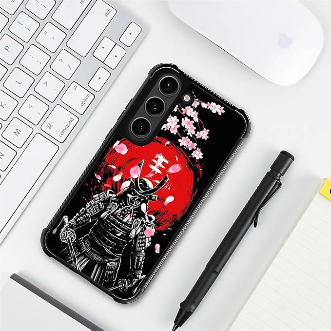 for Samsung Galaxy S23 Case, Sakura Japanese Samurai Pattern Graphic Design - Image 7