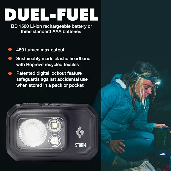 BLACK DIAMOND Storm 450 Headlamp | 450 Lumens Brightness | Waterproof & - Image 2