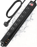 Outdoor Power Strip Weatherproof IPX6, 1625W/13A 6 Ft Extension Cord by Iwister