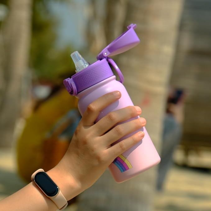 OLDLEY 12oz Kids Water Bottle, Stainless Steel Insulated Water Bottle - Image 2