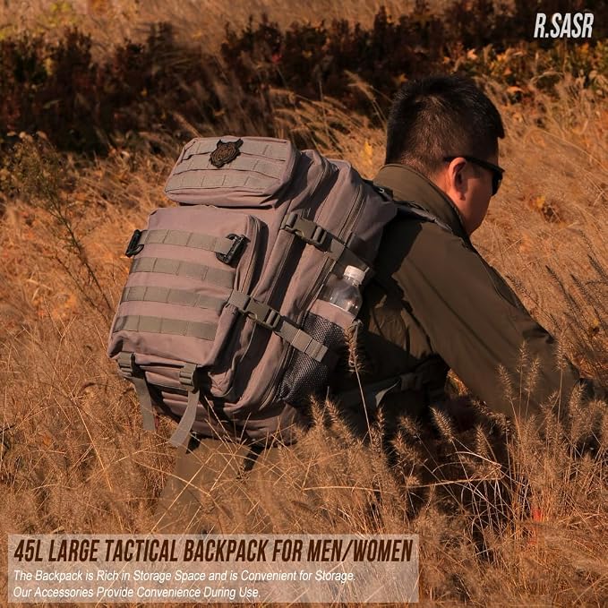 45L Tactical Backpack for Men Women, Military Assault Pack - Image 9