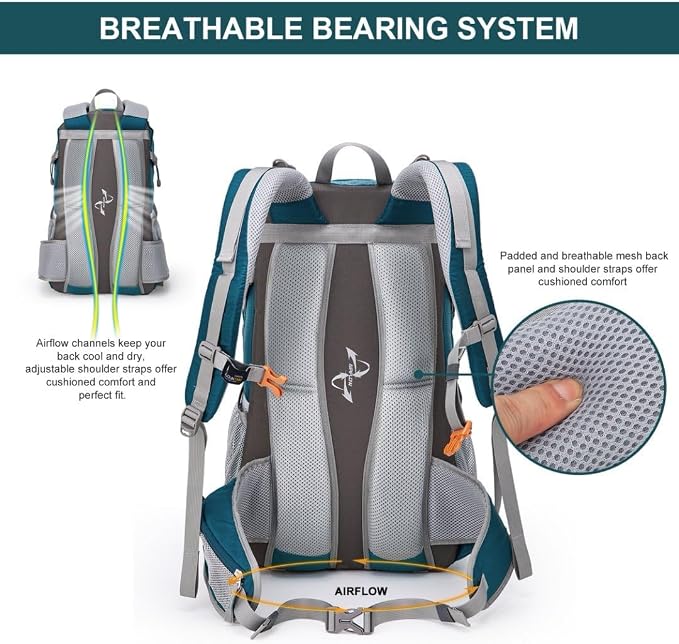 MOUNTAINTOP 25L/40L Hiking Backpack, Lightweight Travel Backpack - Image 4