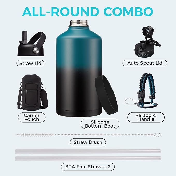 Large Insulated Water Bottles 1 Gallon - Image 3