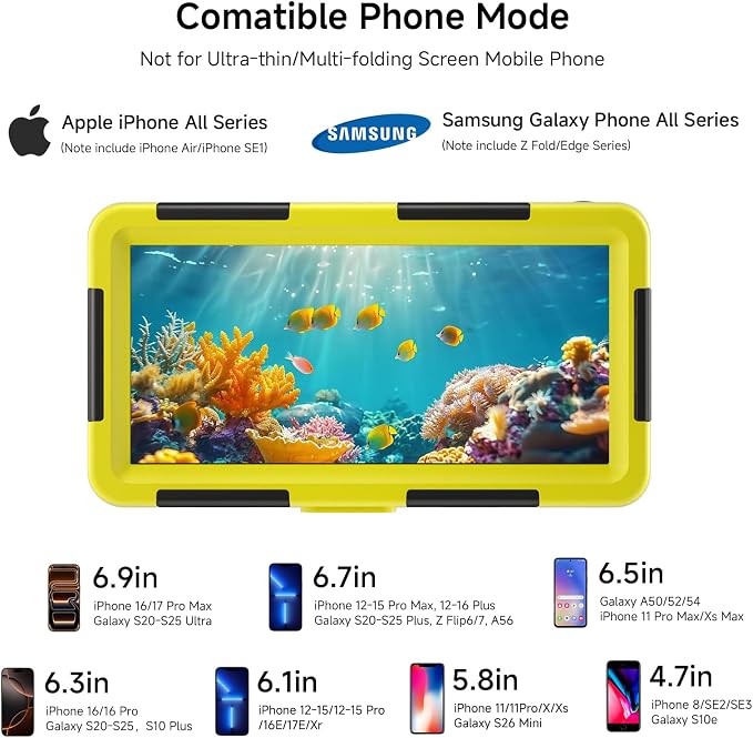 Underwater Phone Case for Snorkeling, Professional Deep Diving Waterproof Phone - Image 2