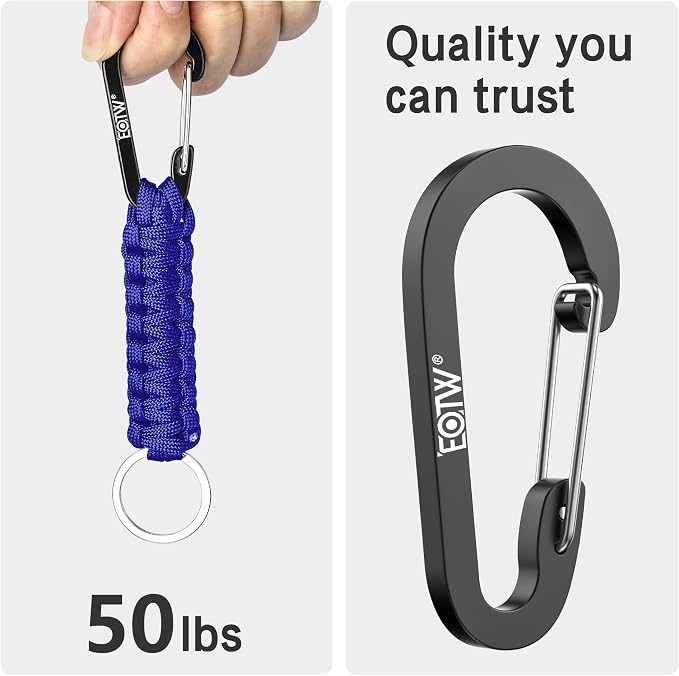 EOTW Paracord Keychain for Men Women Paracord Carabiner Backpack Keychain - Image 5