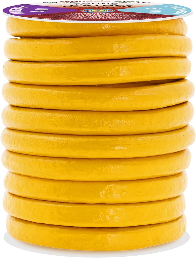 Mandala Crafts Round Genuine Mustard Yellow Leather Cord - Image 2