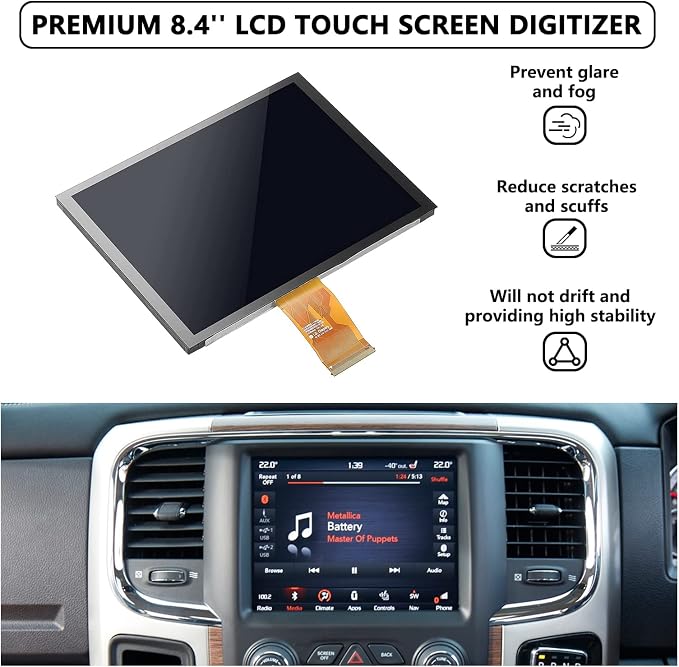 Replacement 8.4" Uconnect 4C UAQ LCD Monitor Touch-Screen, Radio Navigation New - Image 4