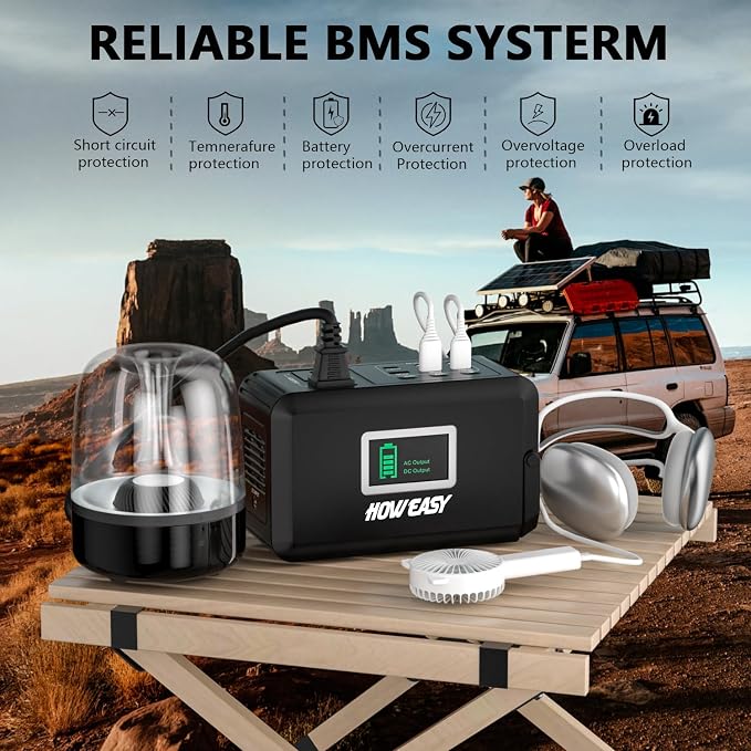 HOWEASY Portable Power Station120W, 24000mAh Camping Solar Generator, Portable - Image 6