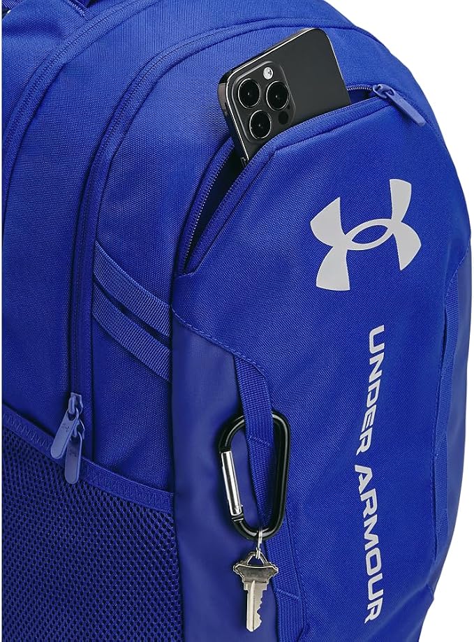Under Armour Unisex-Adult Hustle 6.0 Backpack, Royal/Royal/Metallic Silver - Image 3