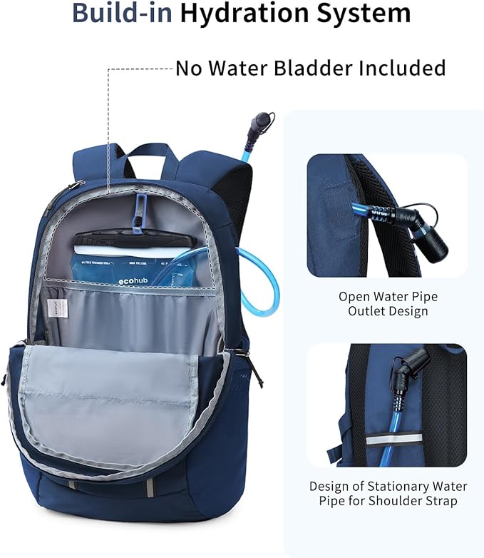 ECOHUB Hiking Backpack 30L Travel Backpack Lightweight Casual Daypack Water - Image 4
