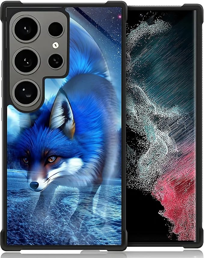 for Samsung Galaxy S24 Ultra Case, Snowy Mountain Fox Lake Pattern Graphic by FKBRCL4U