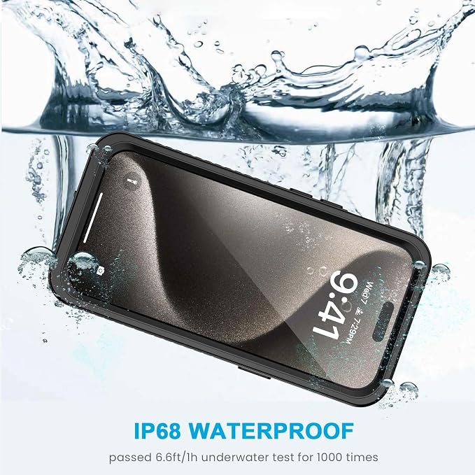 Lanhiem Magnetic for iPhone 15 Pro Max Case, Waterproof Shockproof Dustproof - Image 2