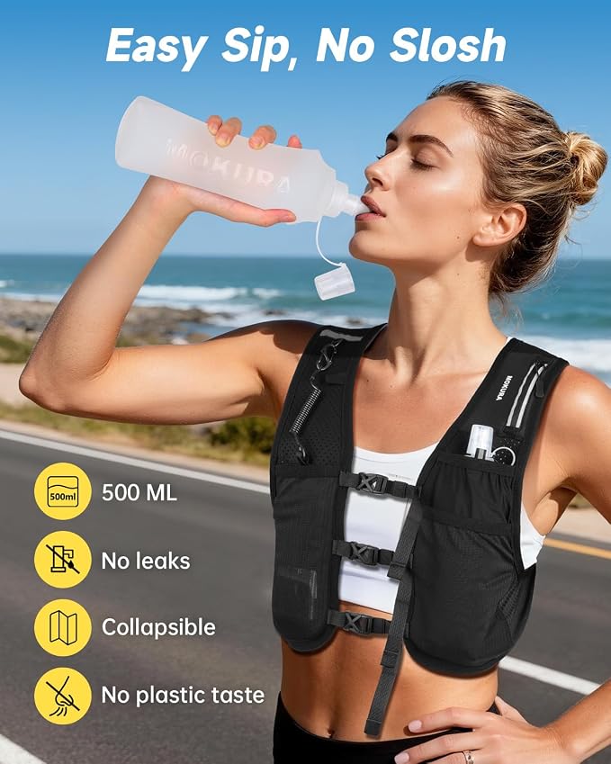 MOKURA Running Vest for Women Men, Lightweight Hydration Vest - Image 7