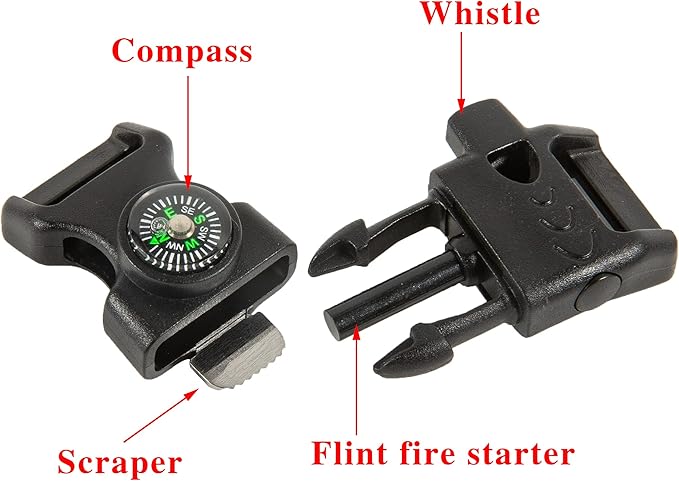 10 PCS Emergency Whistle Buckle come - Image 3