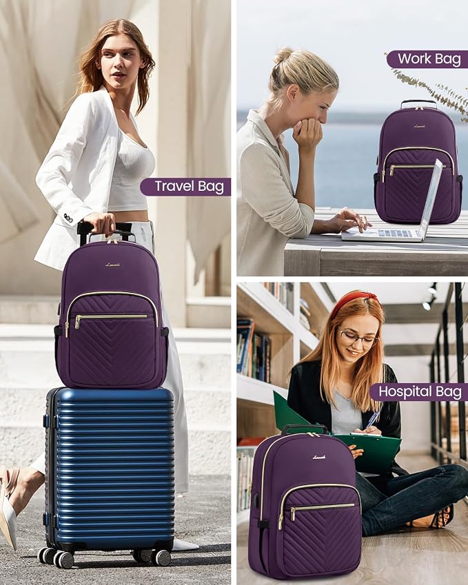 LOVEVOOK Laptop Backpack for Women, Travel Computer Work Bags - Image 6