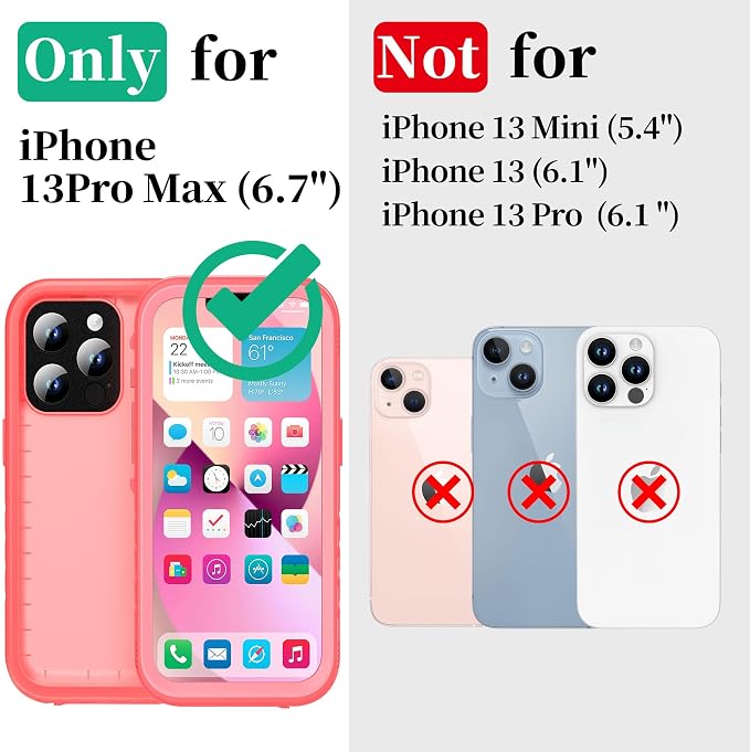 Cozycase Compatible with iPhone 13 Pro Max Waterproof Case - Image 2