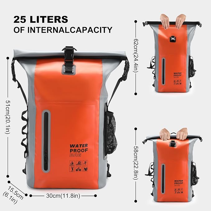Waterproof Backpack, Waterproof Backpack That Can Float, Suitable - Image 6