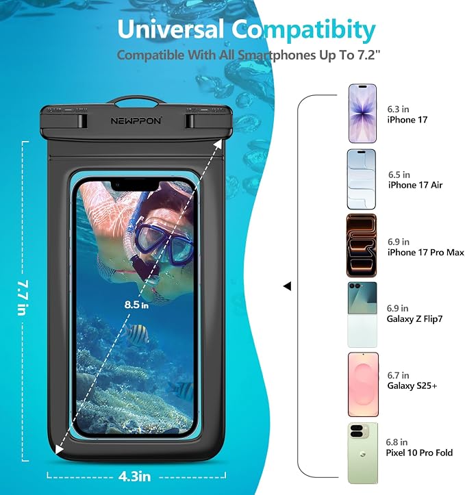 6 Pack 8.5“ Waterproof Cell Phone Pouch - Image 3