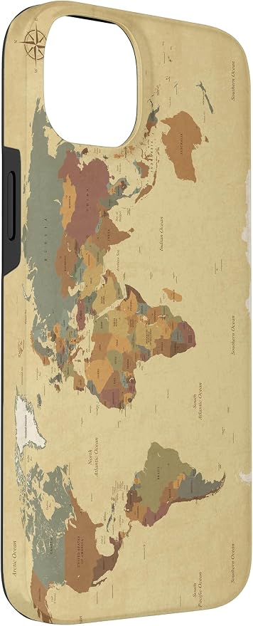 Globe Map Smartphone Cell Cover Gift World Map Pattern Phone Case - Image 3
