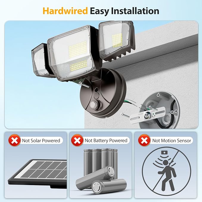 Onforu 90W Dusk to Dawn Outdoor Lighting, 10000lm Flood Lights Outdoor - Image 2