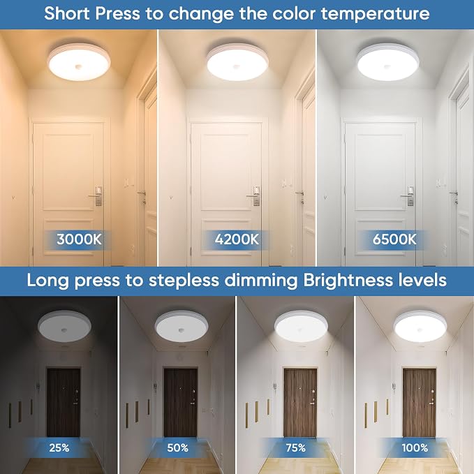 Rechargeable Closet Lights Motion Sensored, Wireless Battery Operated Ceiling - Image 3