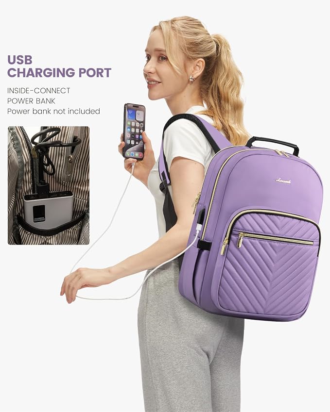 LOVEVOOK Laptop Backpack for Women, Travel Computer Work Bags - Image 5