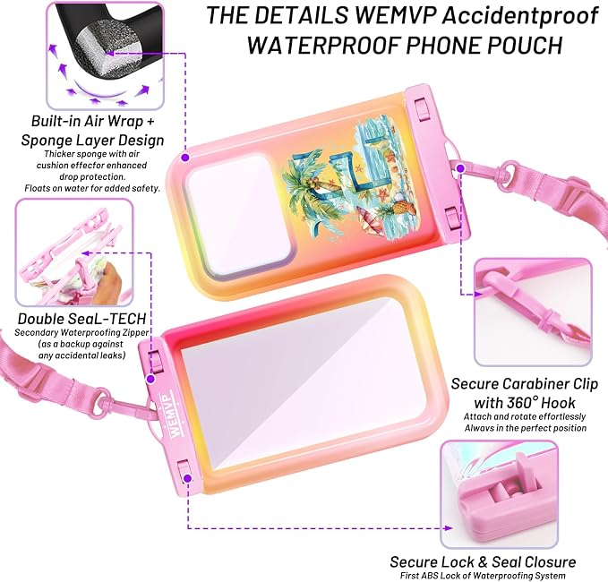Personalized Initial Waterproof Phone Pouch Case - Image 3