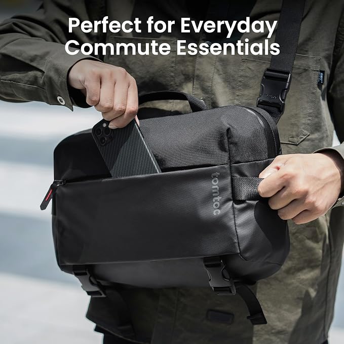 tomtoc Compact EDC Sling Bag 3L-10L, Minimalist Crossbody Bag Chest Shoulder - Image 7