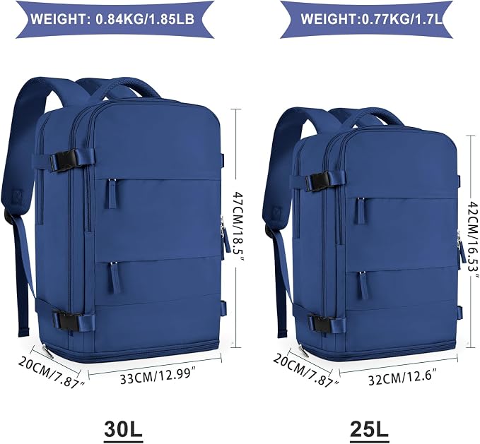 coowoz Large Travel Backpack For Women Men, Carry On Backpack Flight Approved - Image 3