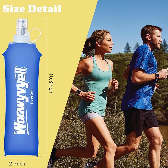 Running Vest Soft Flask, Collapsible Water Bottles - Image 3