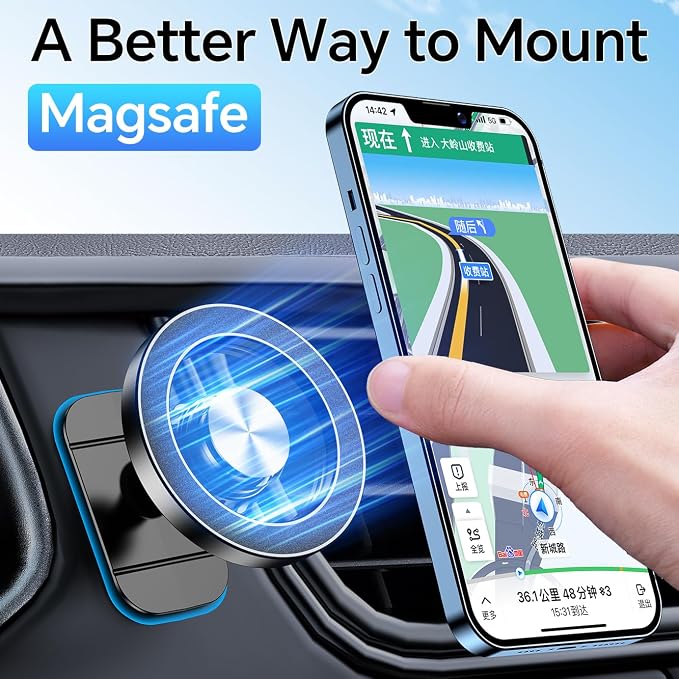 Kaistyle for Magsafe Car Mount【20 Strong Magnets】Magnetic Phone Holder for Car - Image 3