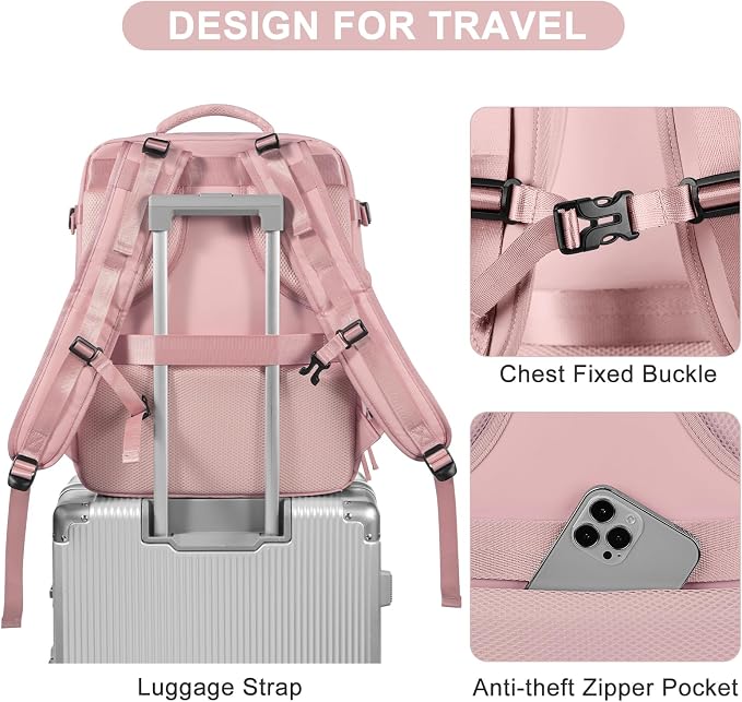 Large Travel Backpack for Women Airline Approved Carry on Backpack for - Image 7