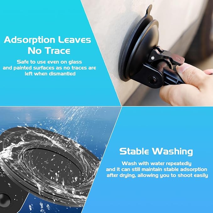 for Osmo Action 6 Osmo Nano Camera Suction Cup Mount, Quick Release Magnetic - Image 3