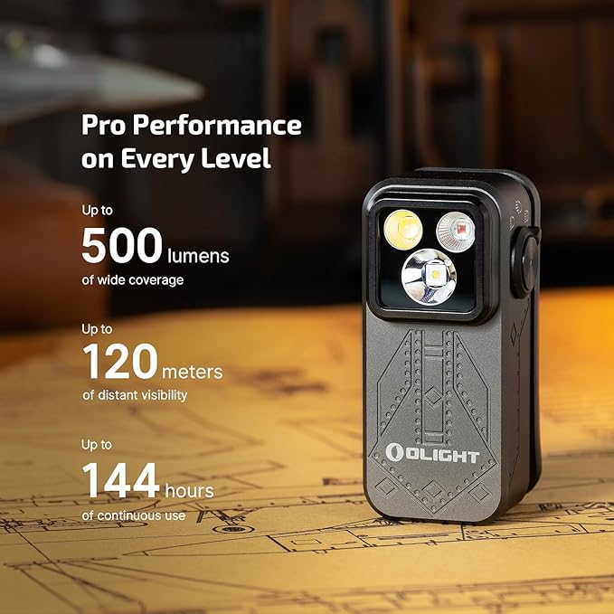 OLIGHT Oclip Pro EDC Flashlight Clip-on Light, Rechargeable 500 Lumens - Image 3