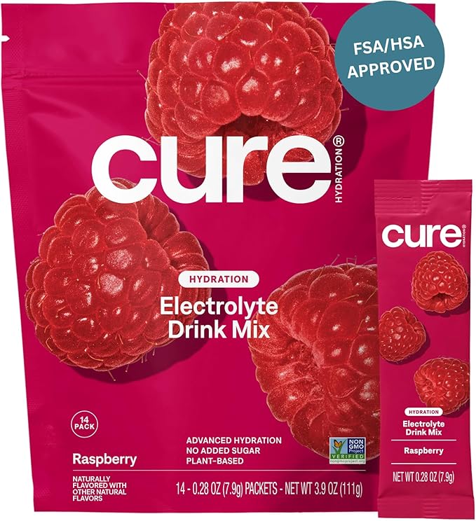 Cure Hydration | Plant-Based Electrolyte Drink Mix | No Added Sugar | by CureHydration
