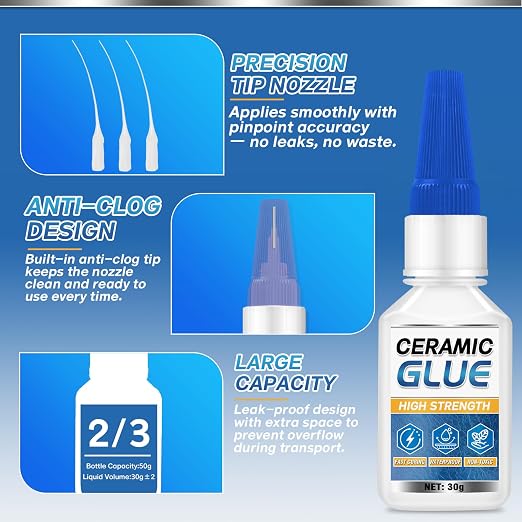 Ceramic Glue Repair Kit, 30g Ceramic Glue - Image 5