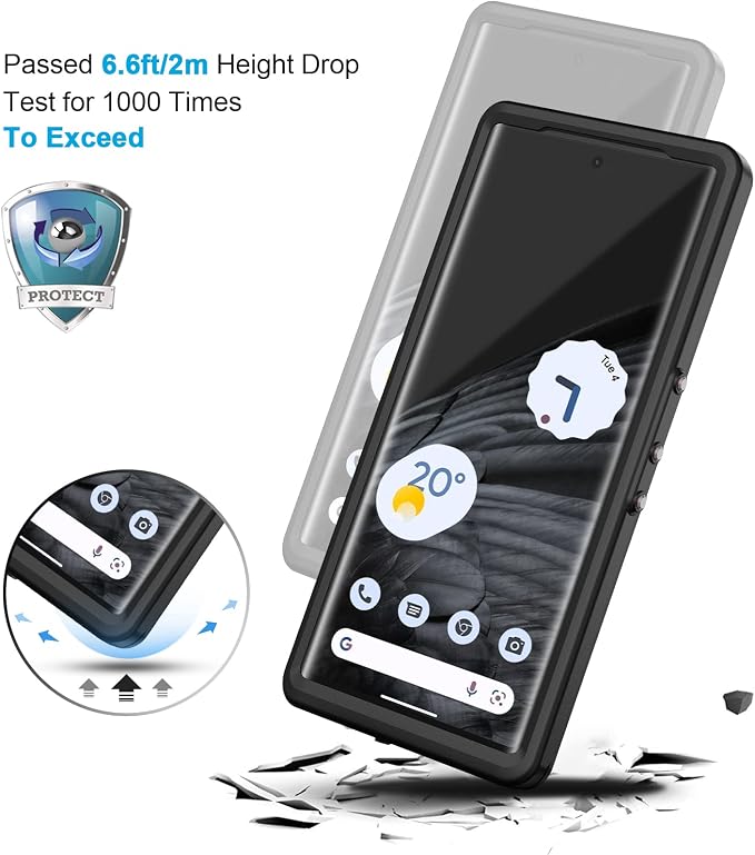 Lanhiem Pixel 7 Pro Case, IP68 Waterproof Dustproof Case - Image 4